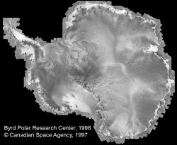 Mosaic of digital elevation model of Antarctica